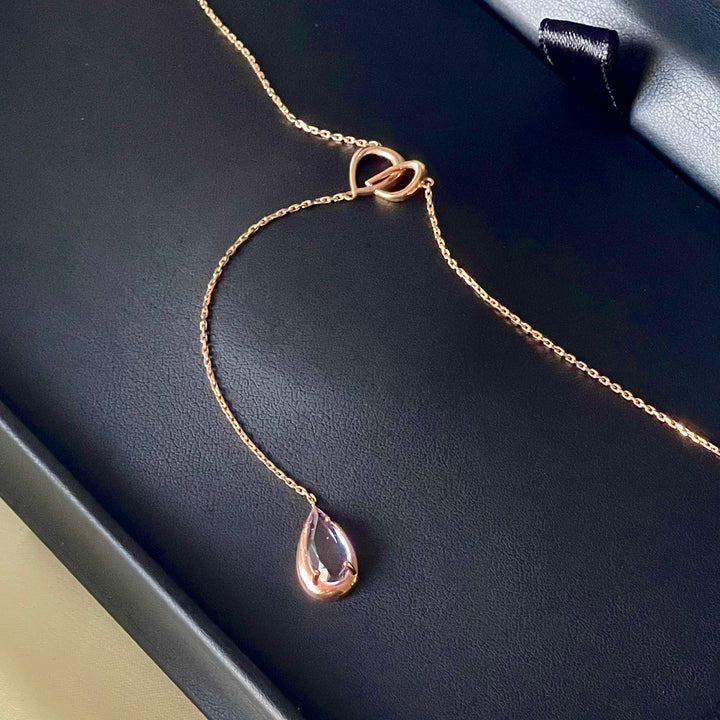 Riviera Amethyst 18K Rose Gold Lariat Necklace