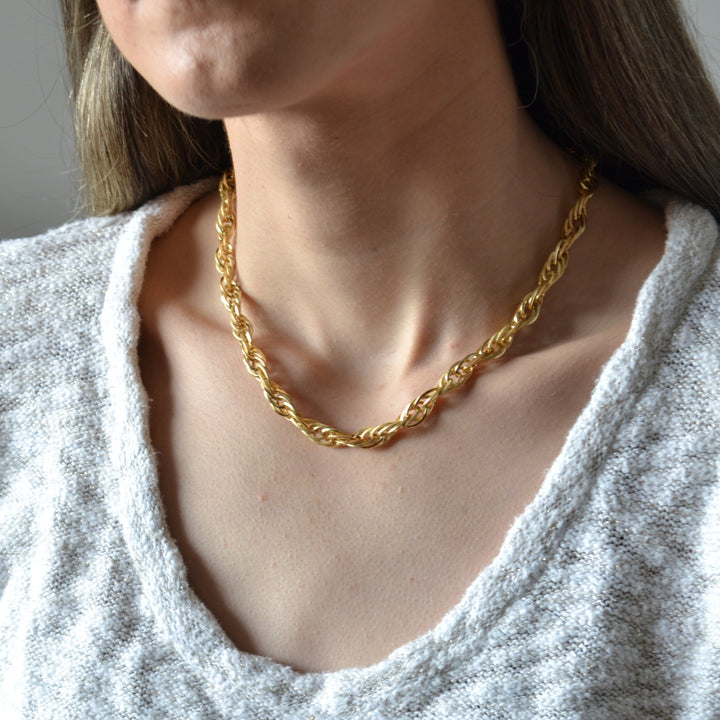 Farrah Rope 18K Gold Chain Necklace