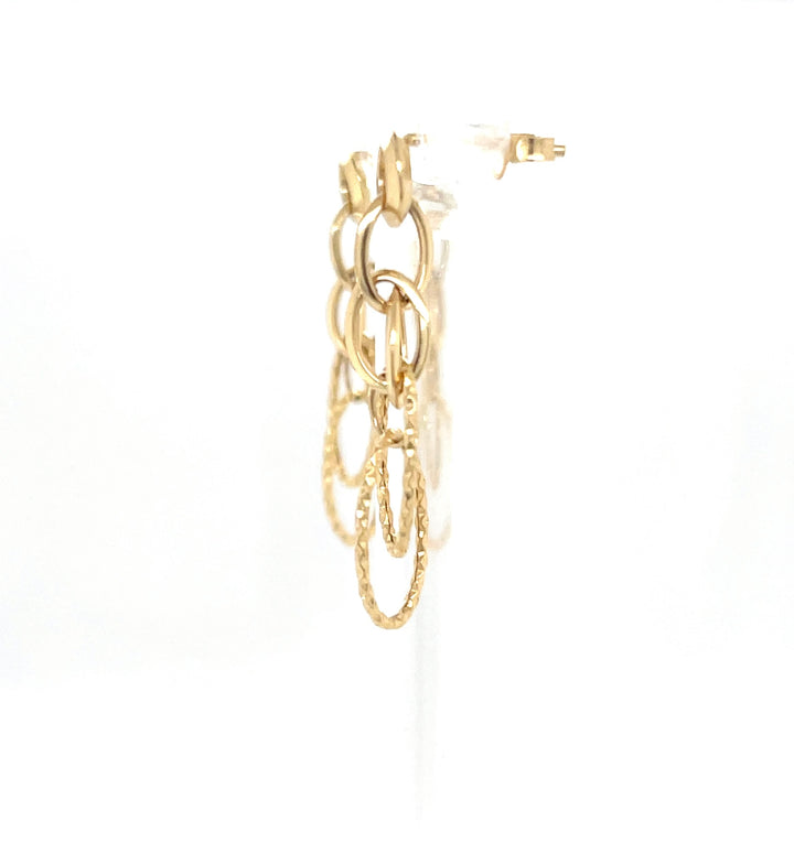Dual-Chain 18K Gold Chain Earrings