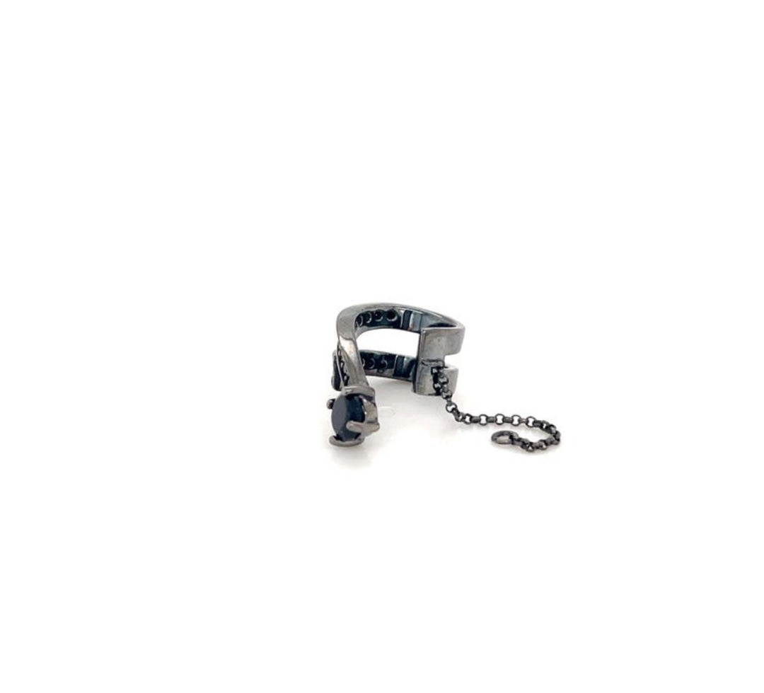 Intenso Statement Cuff 925 Silver Earring