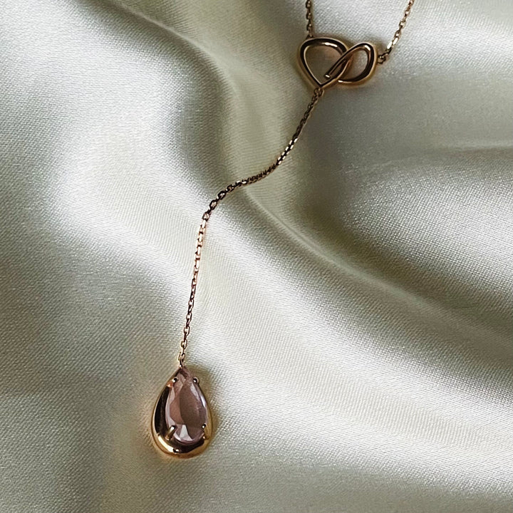 Riviera Amethyst 18K Rose Gold Lariat Necklace