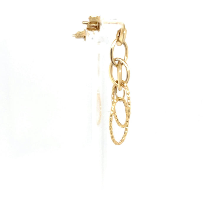 Dual-Chain 18K Gold Chain Earrings