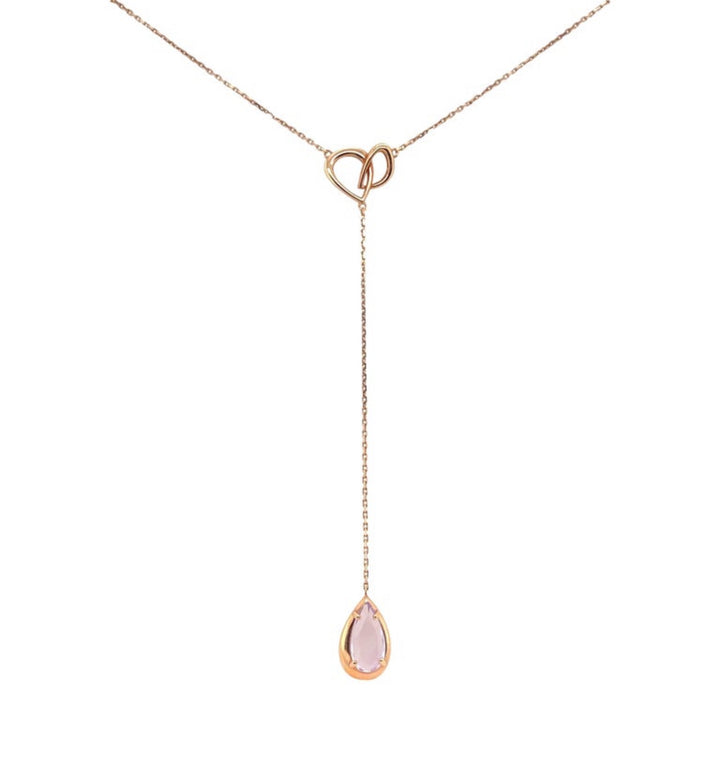 Riviera Amethyst 18K Rose Gold Lariat Necklace