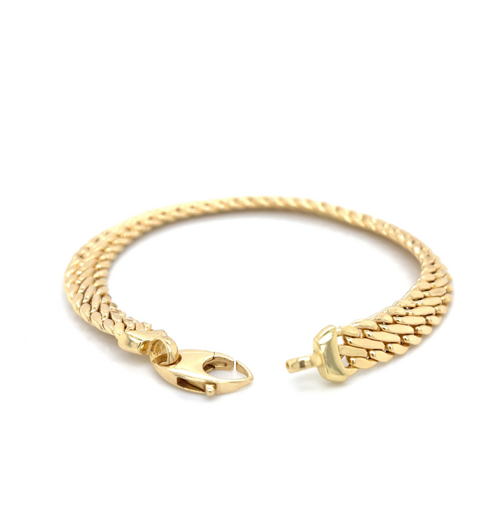 Double-Curb 18K Gold Chain Bracelet