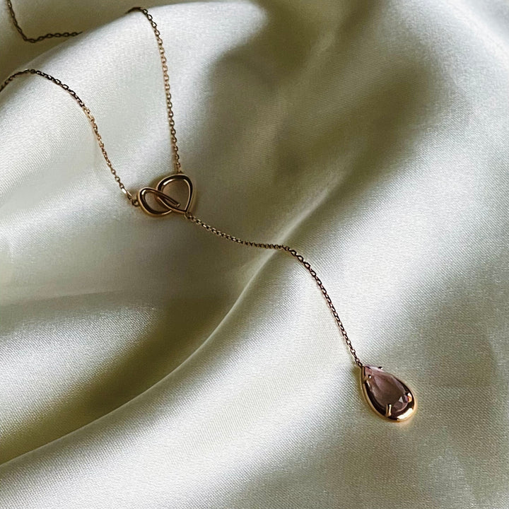 Riviera Amethyst 18K Rose Gold Lariat Necklace