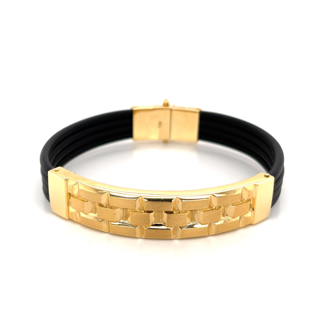Tower 18K Gold ID Statement Bracelet
