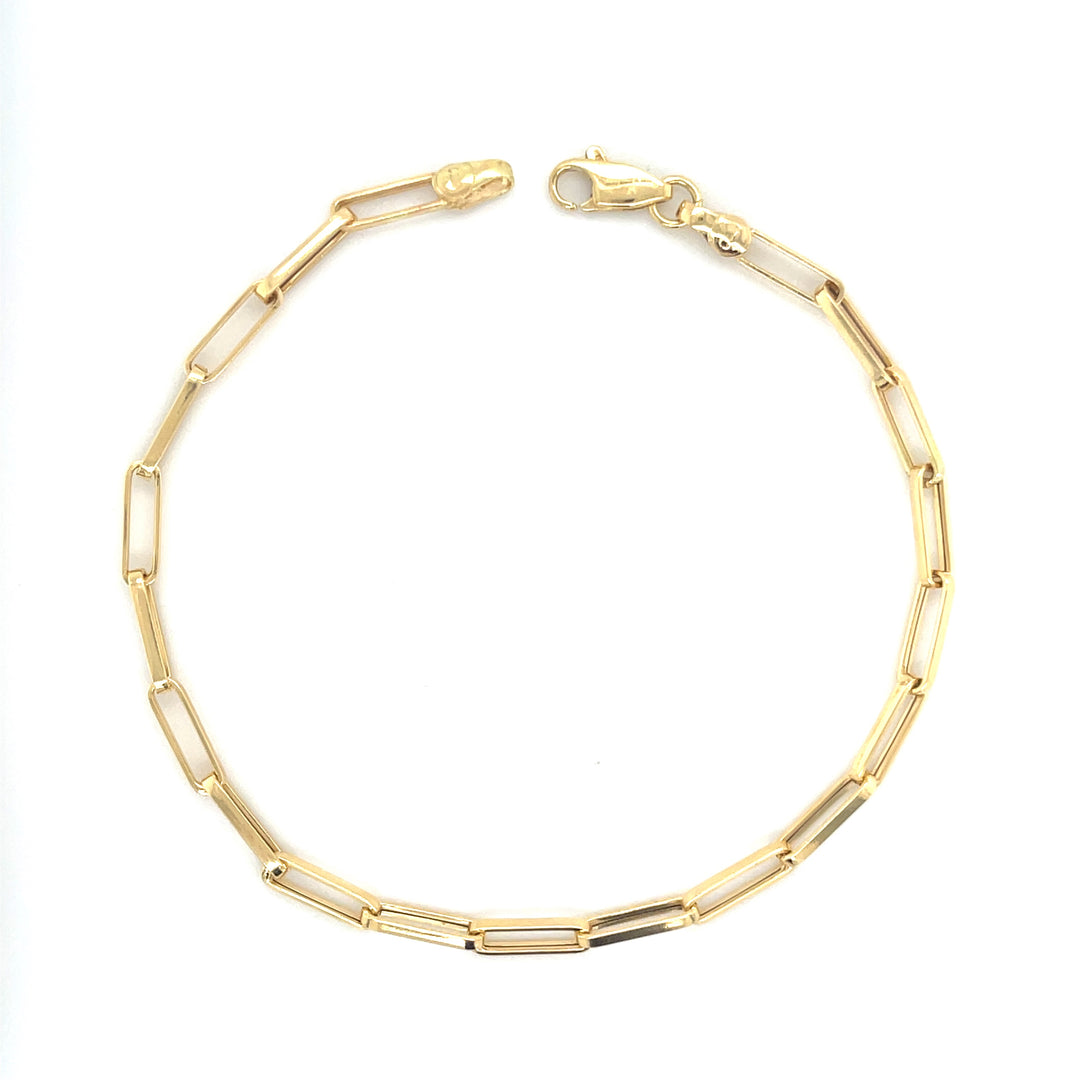 Paperclip 18K Gold Chain Bracelet