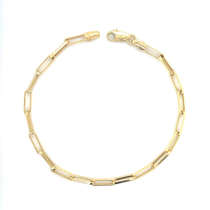 Paperclip 18K Gold Chain Bracelet