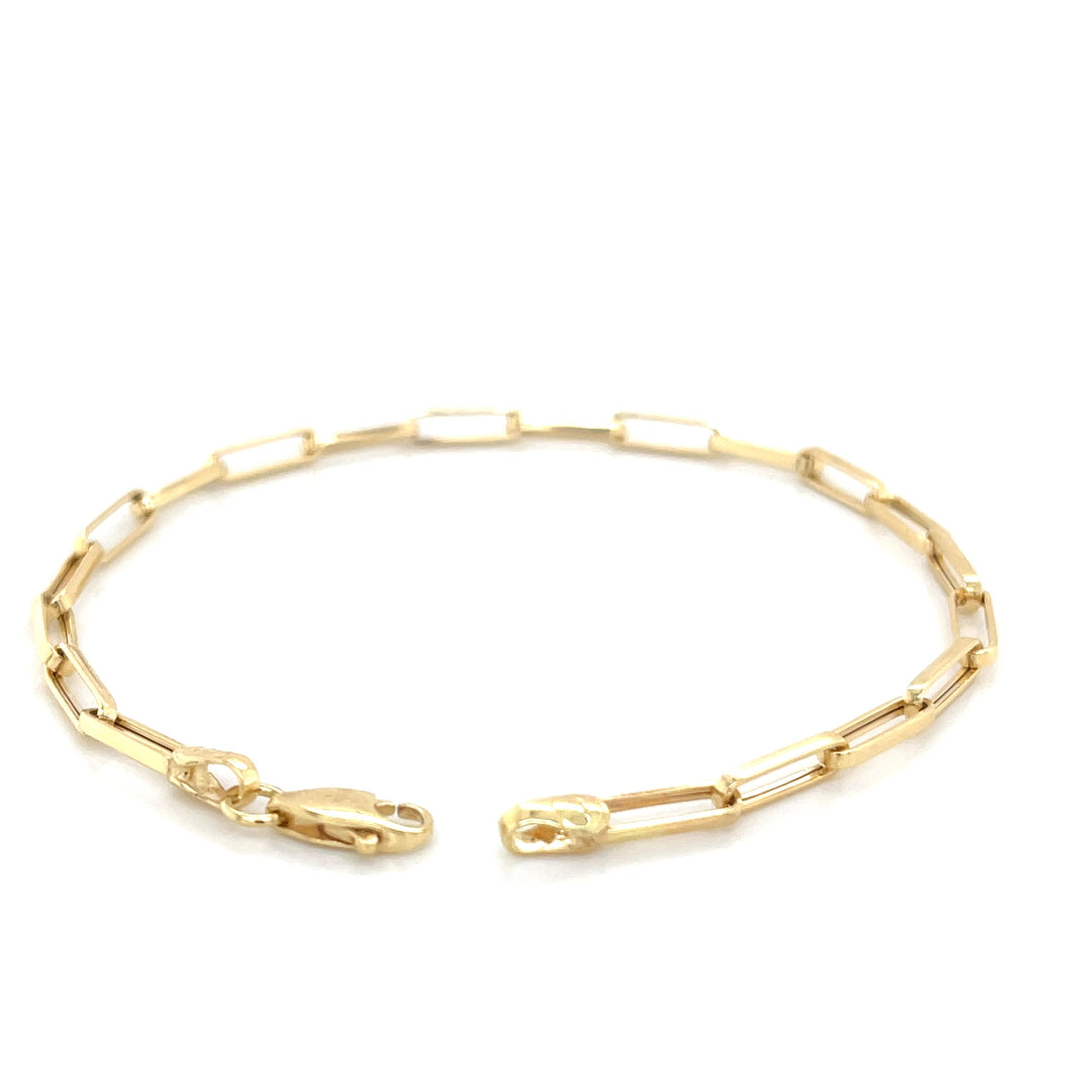 Paperclip 18K Gold Chain Bracelet