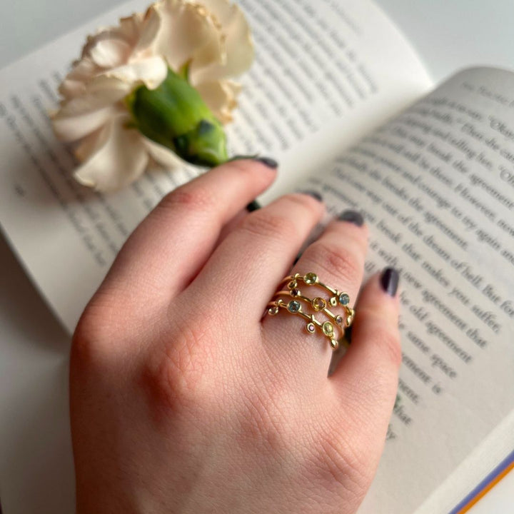 Prisma 18K Yellow Gold Gemstone Statement Ring