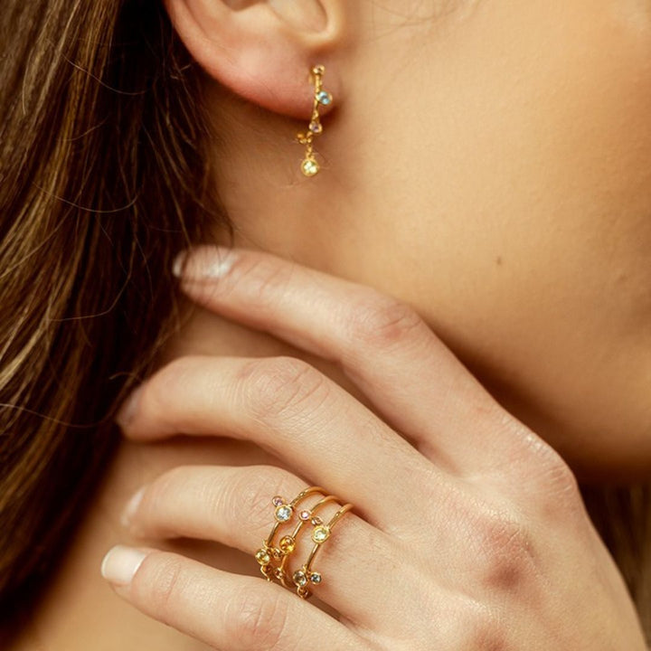 Prisma 18K Yellow Gold Gemstone Statement Ring