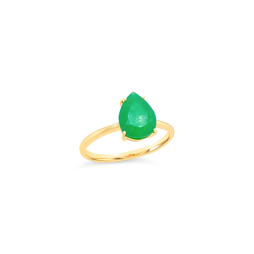 Lucky Charm 18K Yellow Gold Gemstone Ring