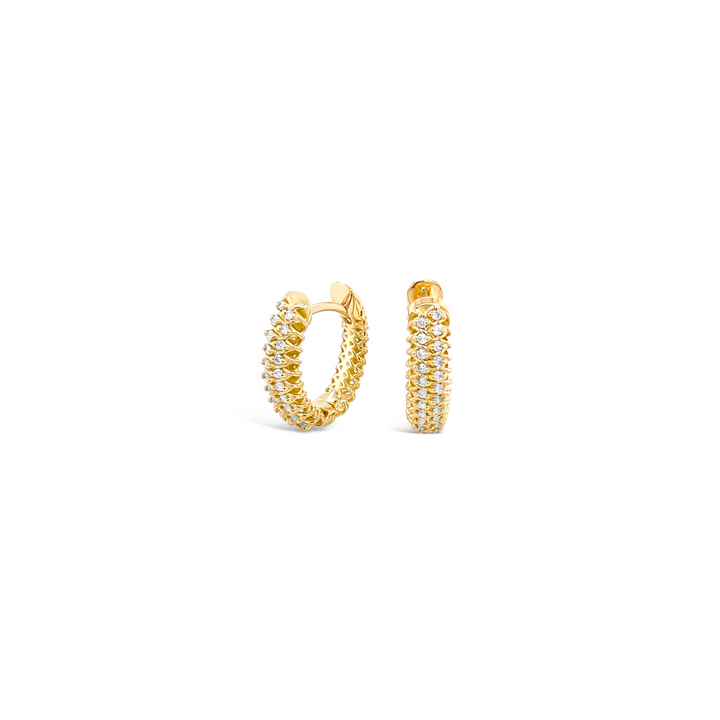 Infinity 18K Gold Huggie Hoops