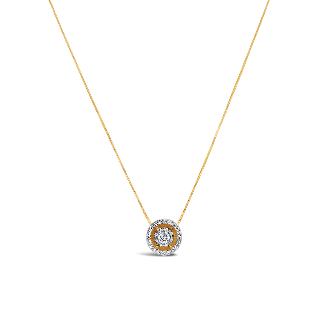 Infinity Diamond 18K Gold Pendant Necklace