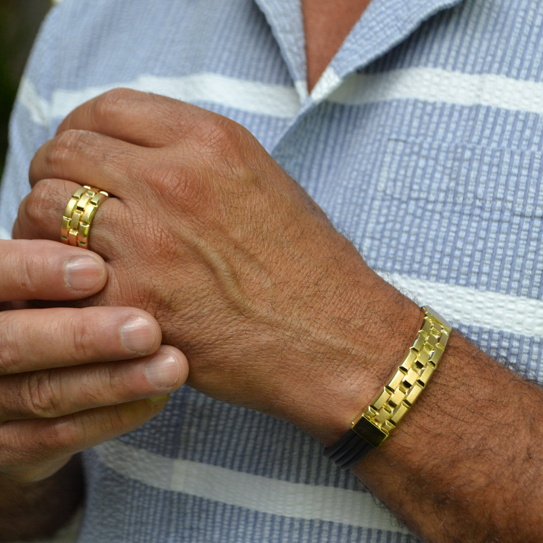 Tower 18K Gold ID Statement Bracelet