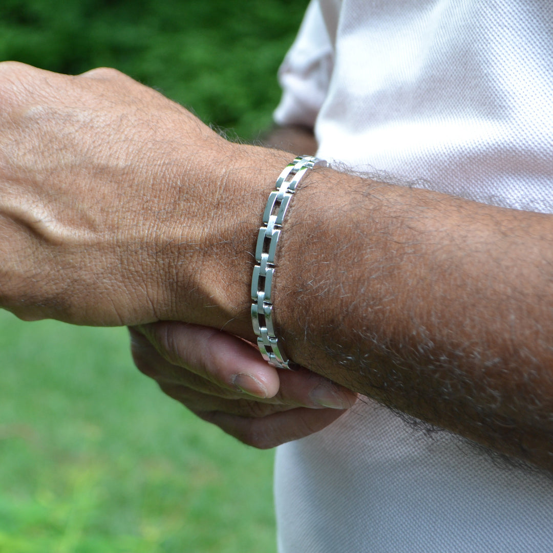 Eras 18K White Gold Link Bracelet
