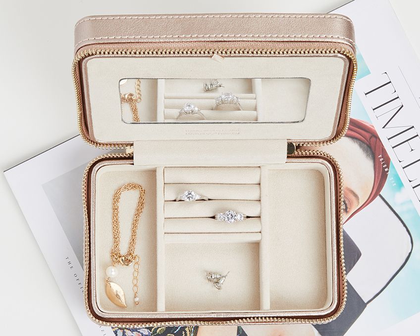 Palermo Jewelry Case Rose Gold by WOLF 1834