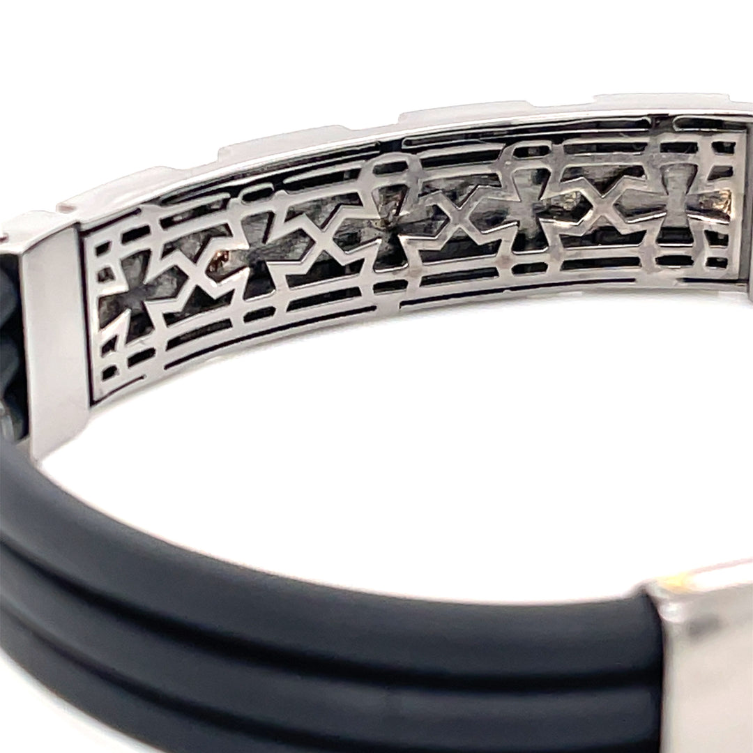 Faith 18K Gold and Rhodium ID Statement Bracelet