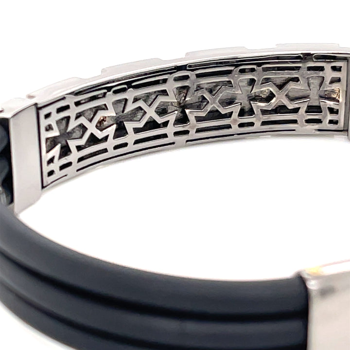 Faith 18K Gold and Rhodium ID Statement Bracelet