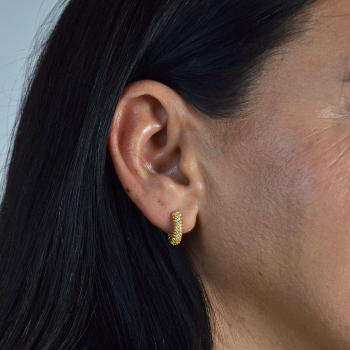 Infinity 18K Gold Huggie Hoops