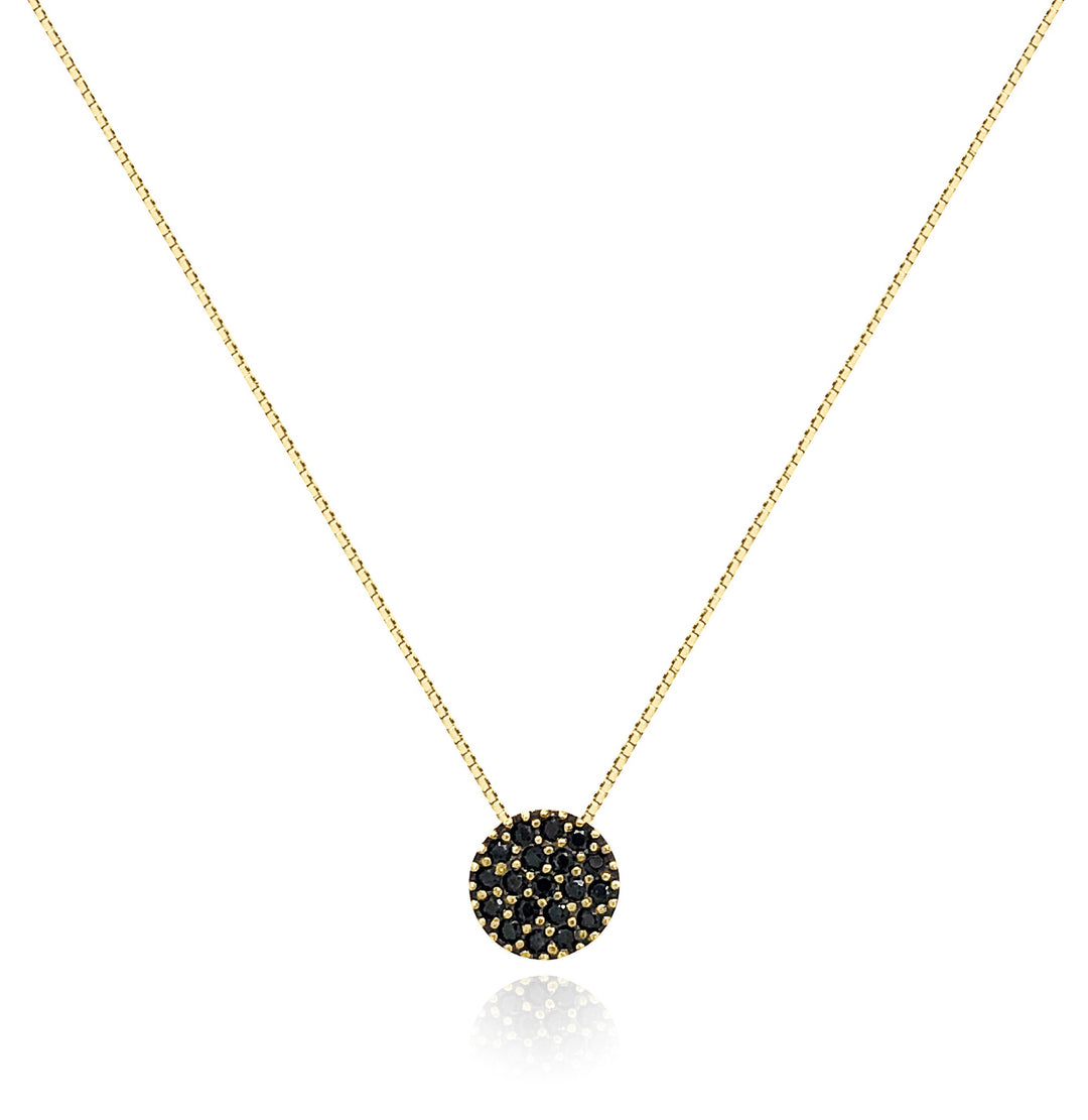 Raven Spinel 18K Gold Pendant Necklace