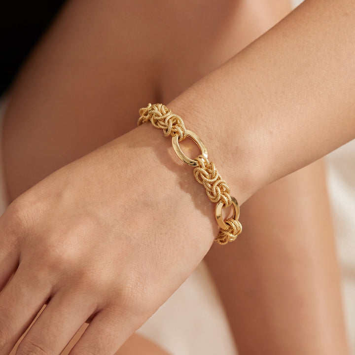 Byzantine 18K Dual-Link Chain Bracelet
