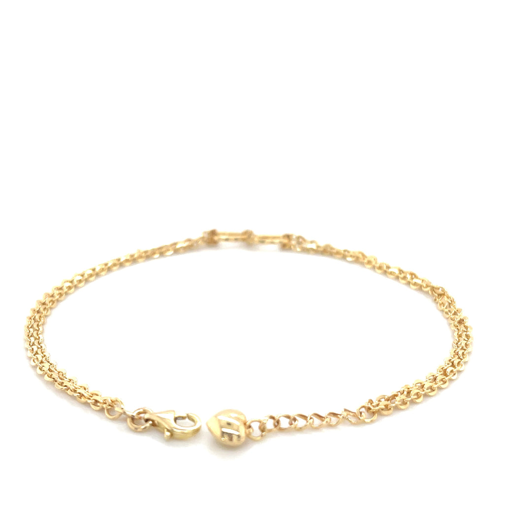 White Topaz & 18K Gold Infinity Charm Multi-Strap Bracelet