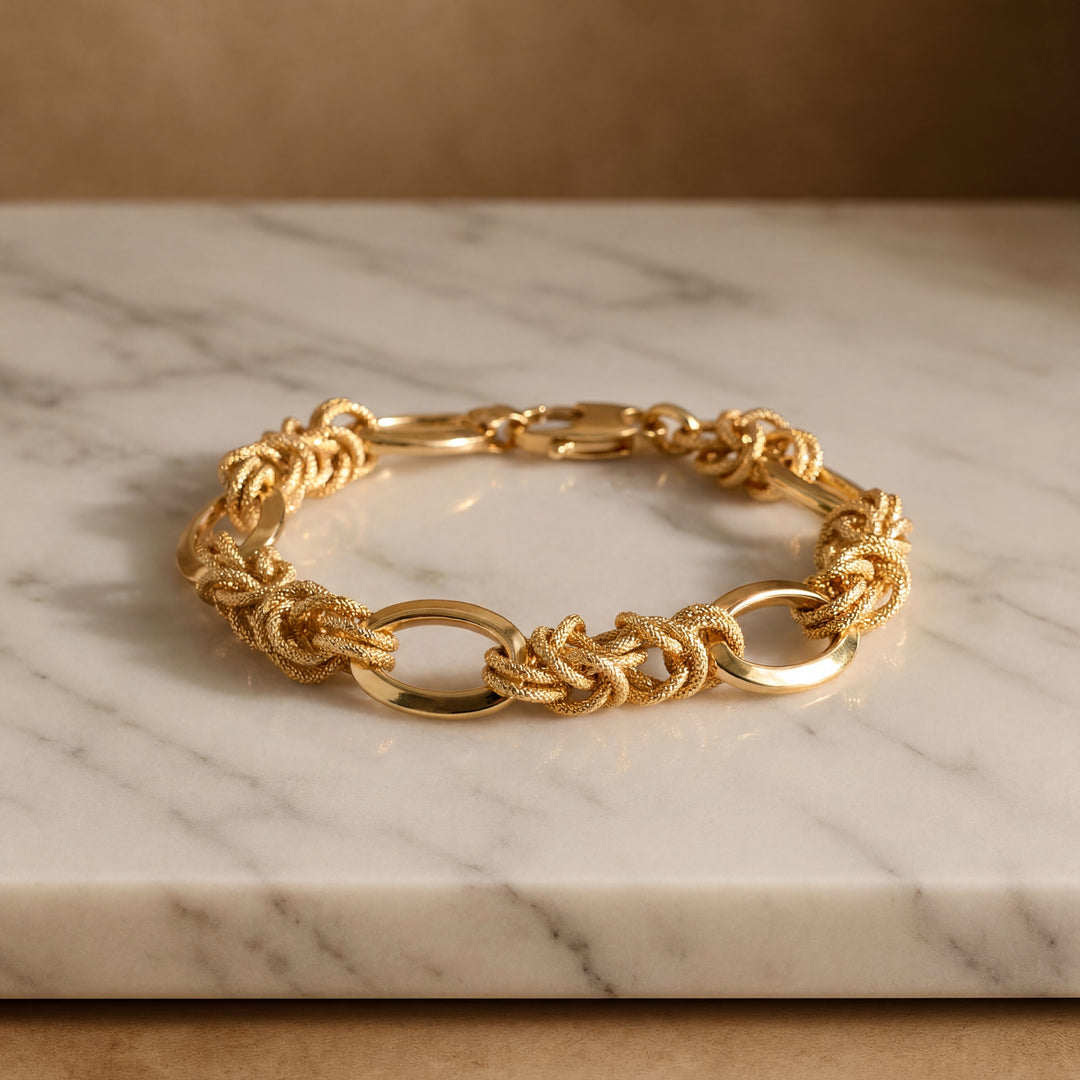 Byzantine 18K Dual-Link Chain Bracelet