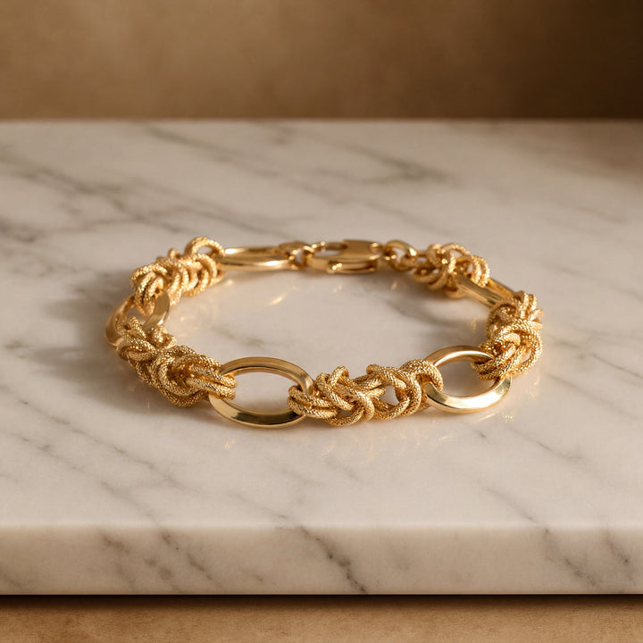 Byzantine 18K Dual-Link Chain Bracelet