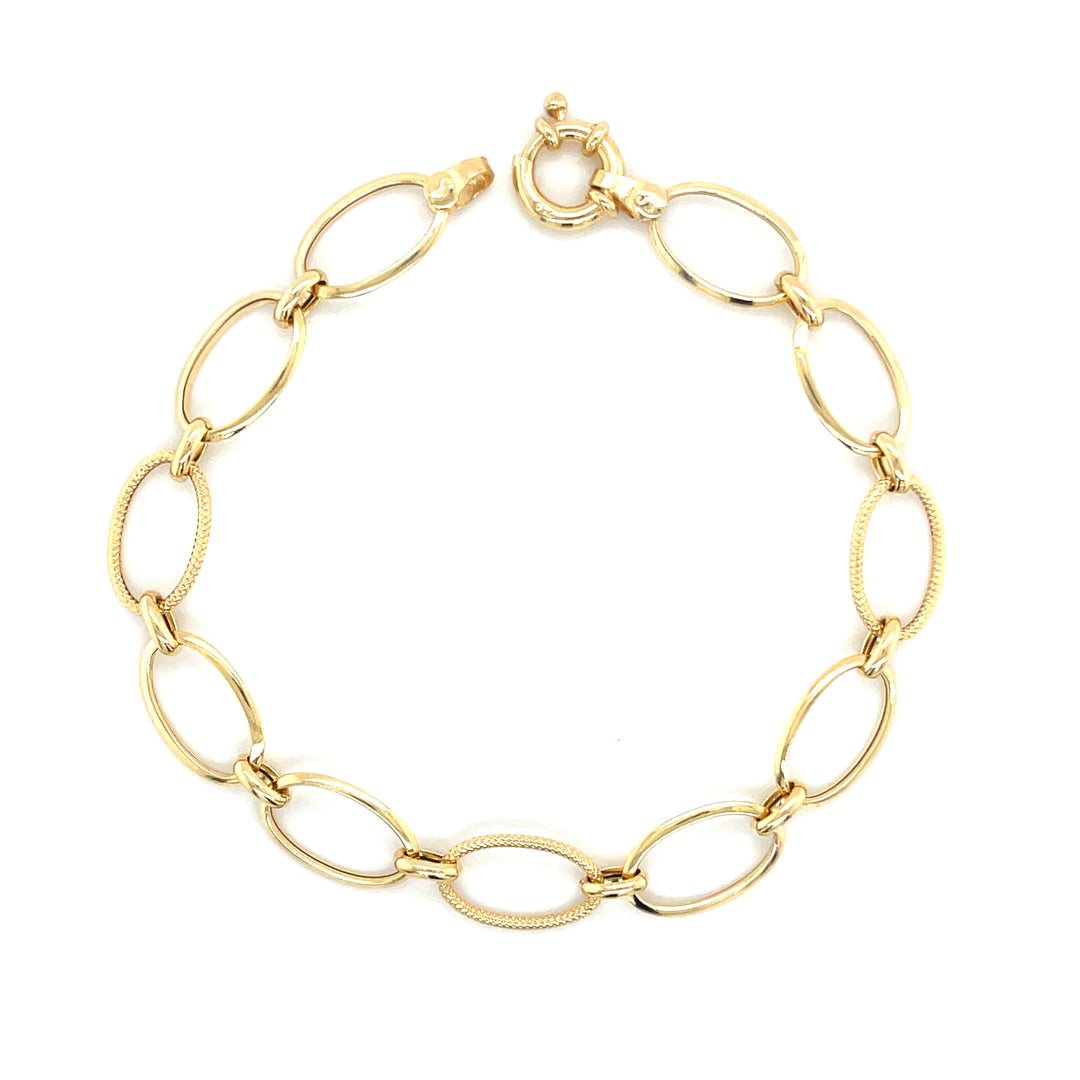 18K Yellow Gold Chain Link Bracelet