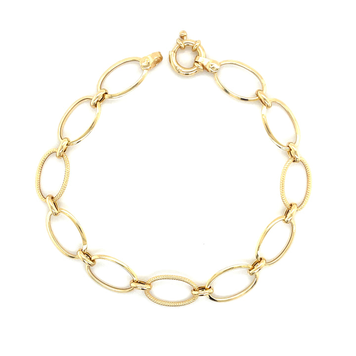 18K Yellow Gold Chain Link Bracelet