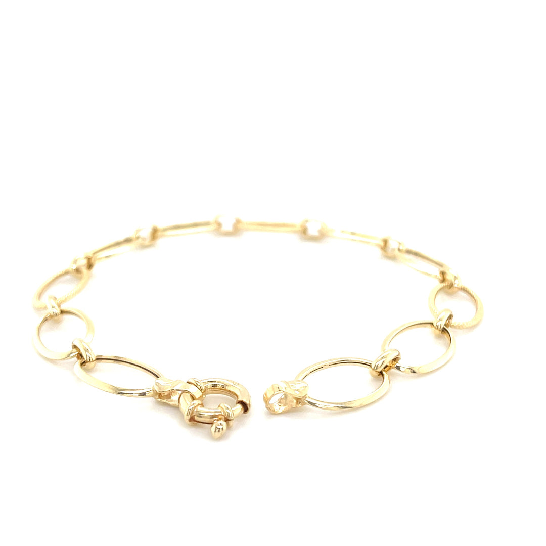 18K Yellow Gold Chain Link Bracelet