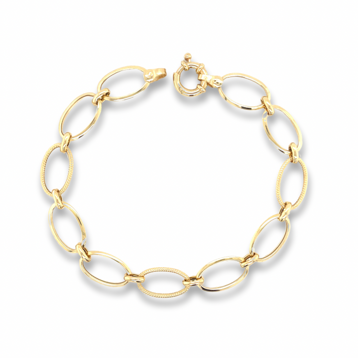 18K Yellow Gold Chain Link Bracelet