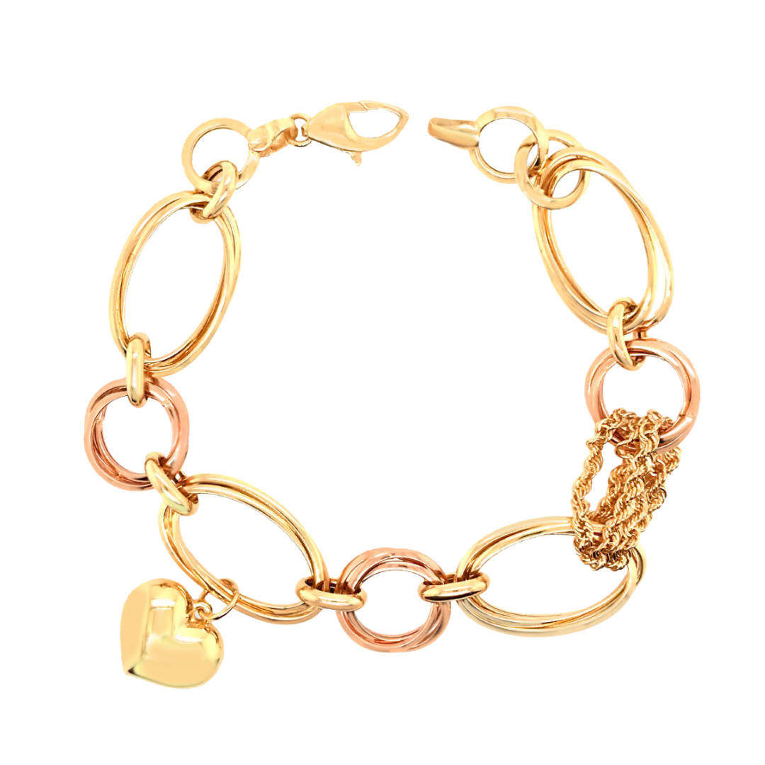 Valenica Chain Bracelet with Heart Charm