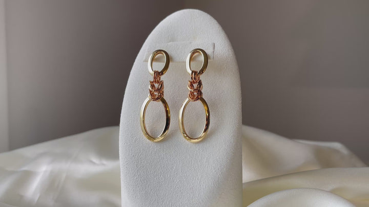 Byzantine 18 Karat Rose Gold Chain-Link Drop Earrings