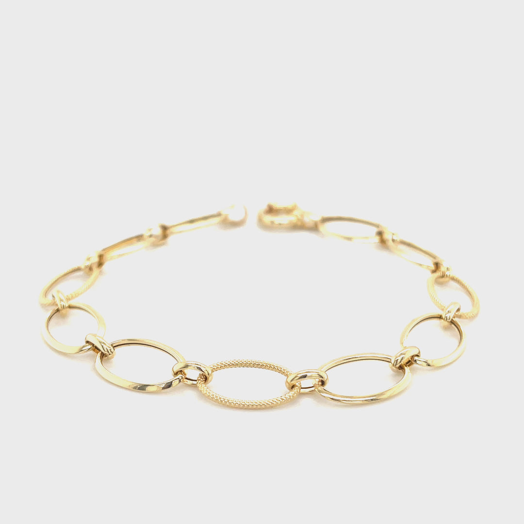 18K Yellow Gold Chain Link Bracelet