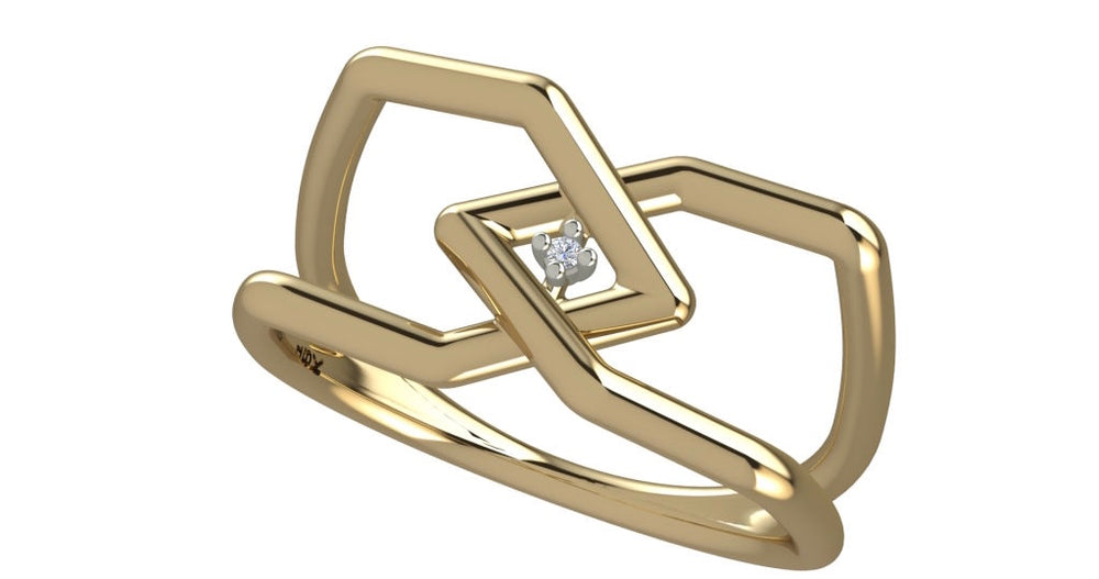 3D ‘GEO’ Diamond Ring