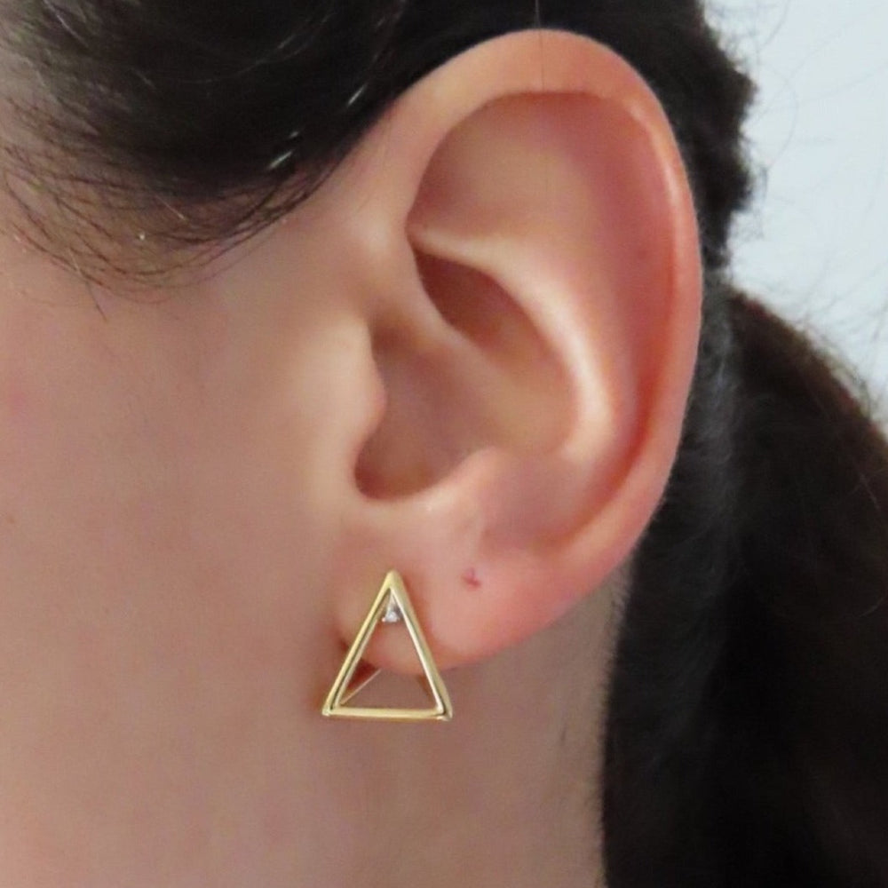 3D ‘GIZA’ Diamond Earrings